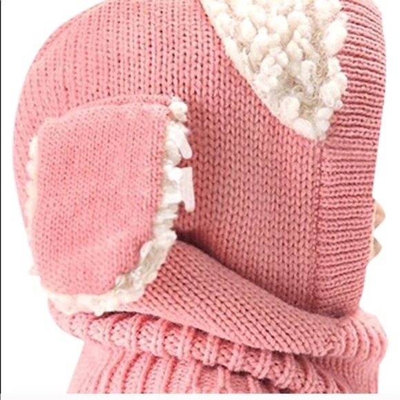 Adorable warm winter bunny children hat - Picture 3 of 5